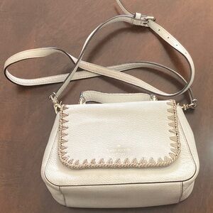 Kate Spade White Satchel with Tan Accents